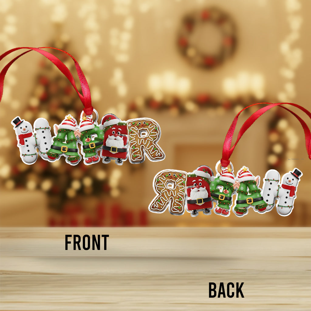 Christmas Alphabet - Personalized Christmas Custom Shaped Ornament