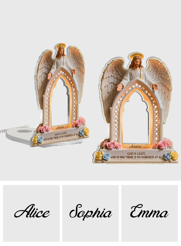 God Is Light - Personalized Christian Candle Holder Sign