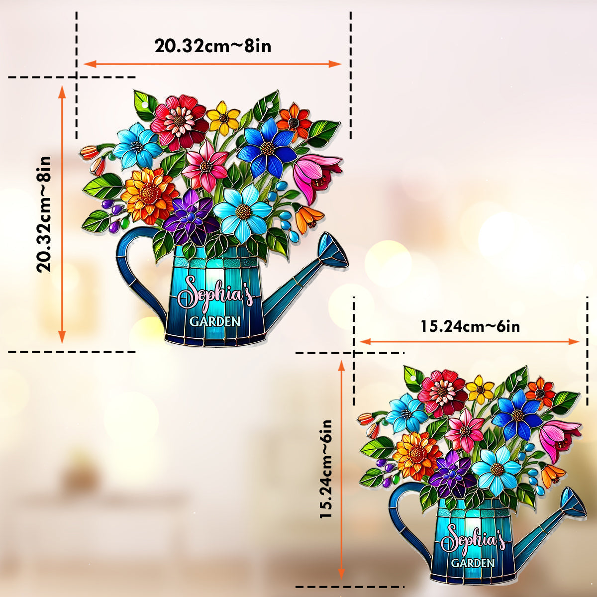 Love Gardening - Personalized Gardening Window Hanging Suncatcher Ornament