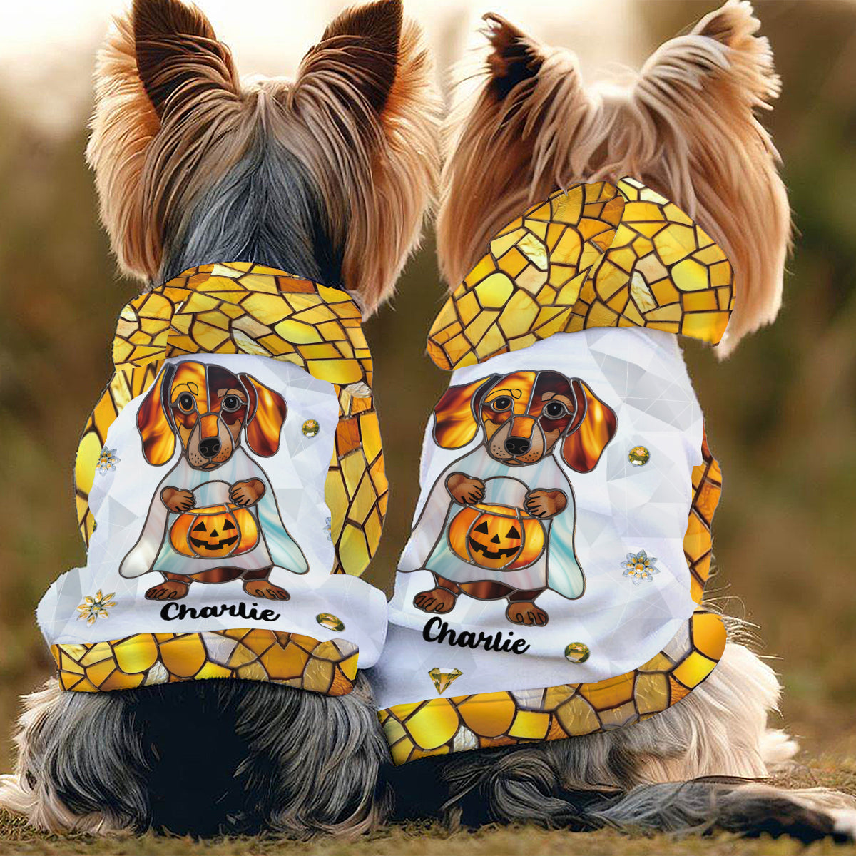 Bonjour l'automne - Sweat à capuche personnalisé pour chien