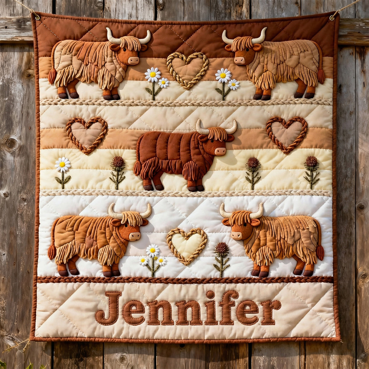 Farm Life - Personalized Highland Cow Blanket