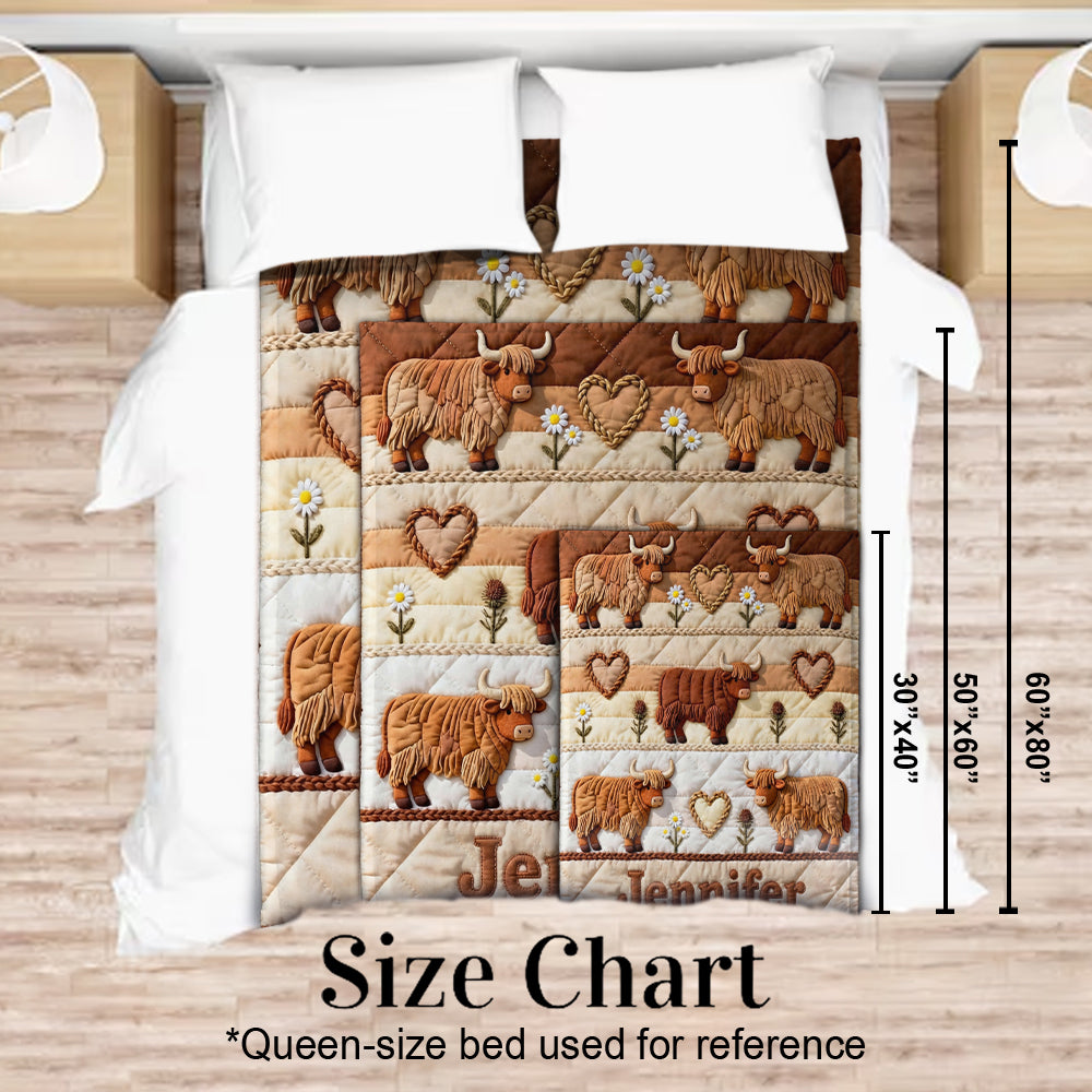 Farm Life - Personalized Highland Cow Blanket