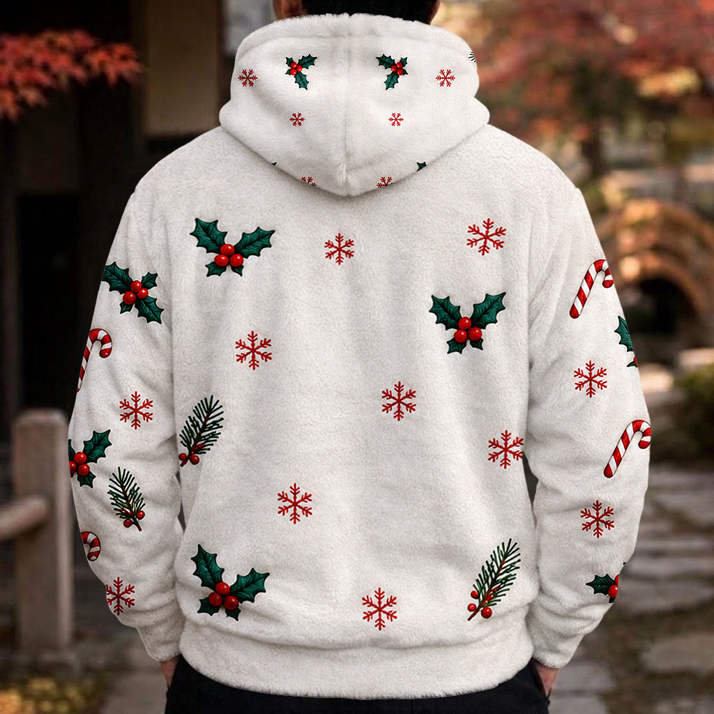 Frohe Weihnachten - Personalisierter Kinder Fleece Hoodie