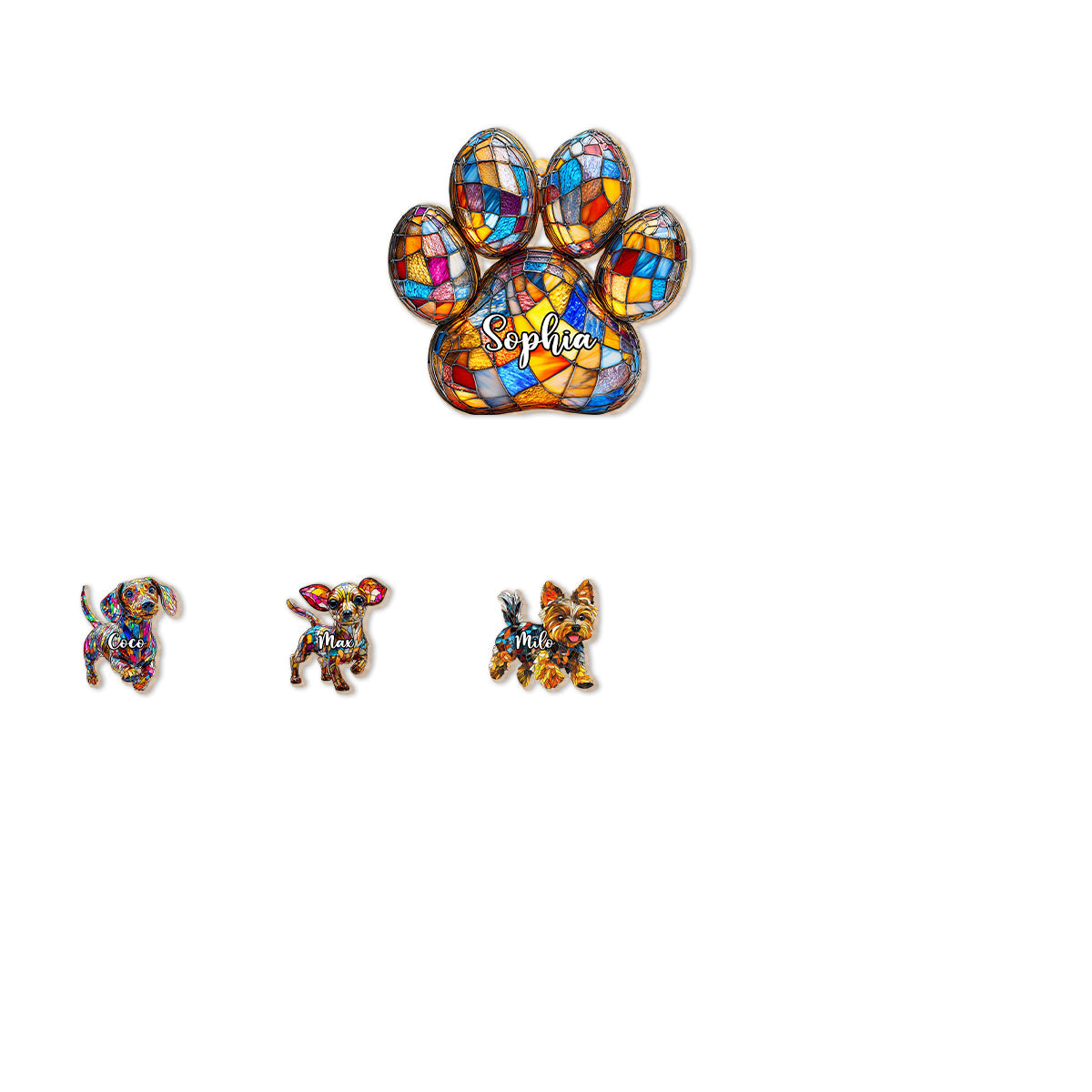 Stunning Gift For Dog Lover - Personalized Dog Wind Chime With Charms