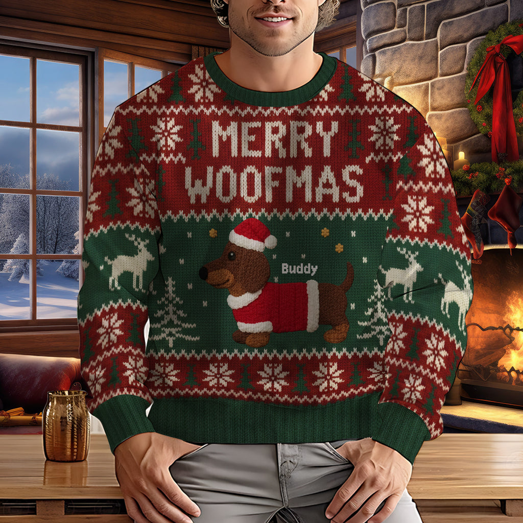 Merry Christmas - Personalized Dog Ugly Sweater
