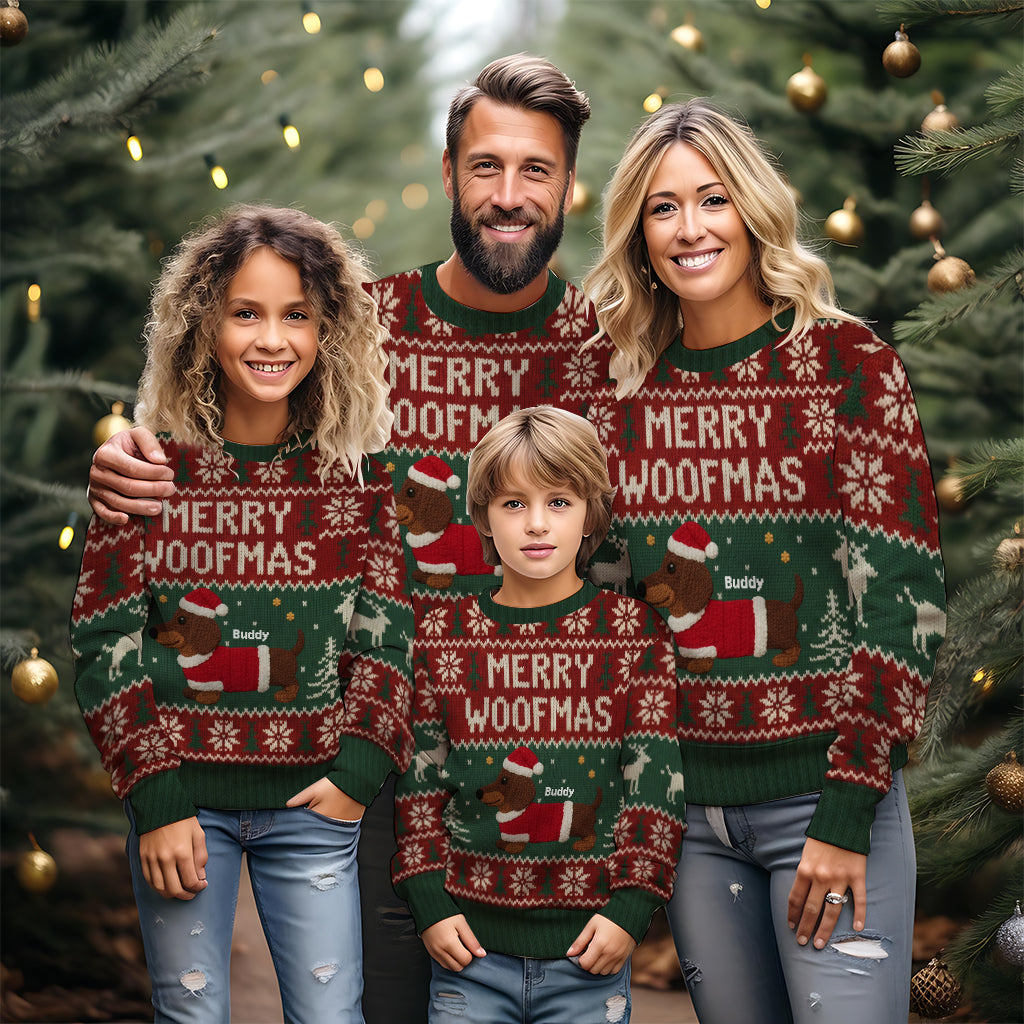 Merry Christmas - Personalized Dog Ugly Sweater