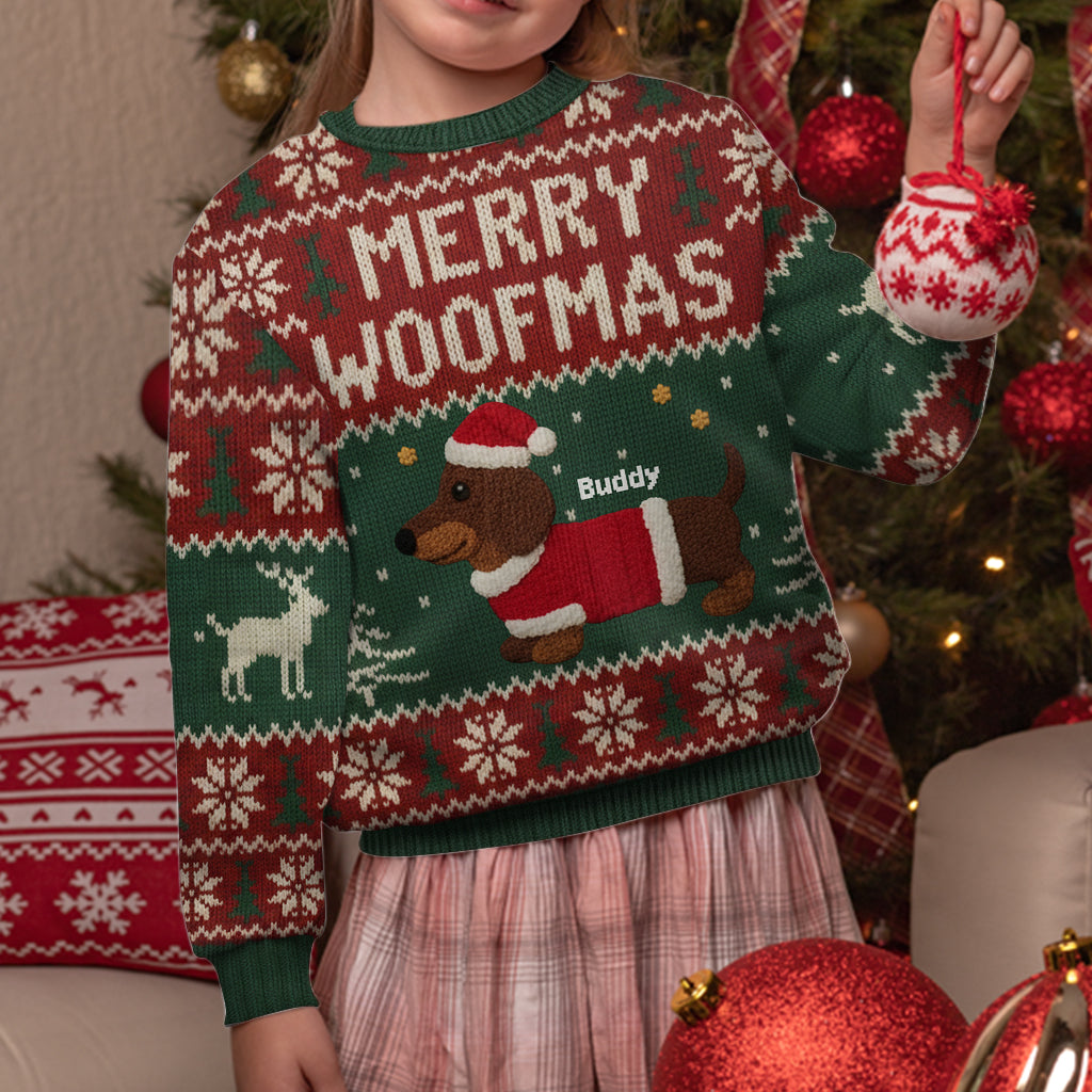 Merry Christmas - Personalized Dog Ugly Sweater