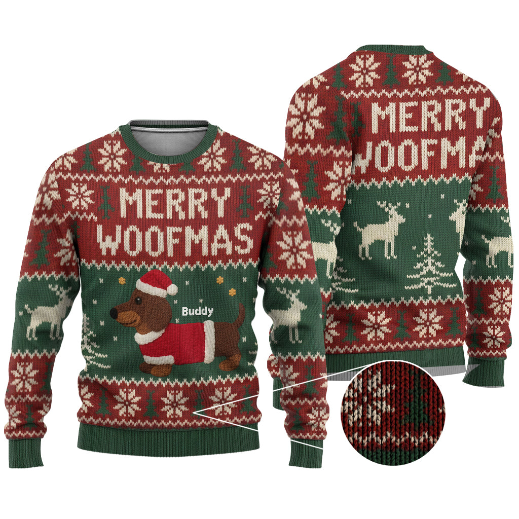 Merry Christmas - Personalized Dog Ugly Sweater