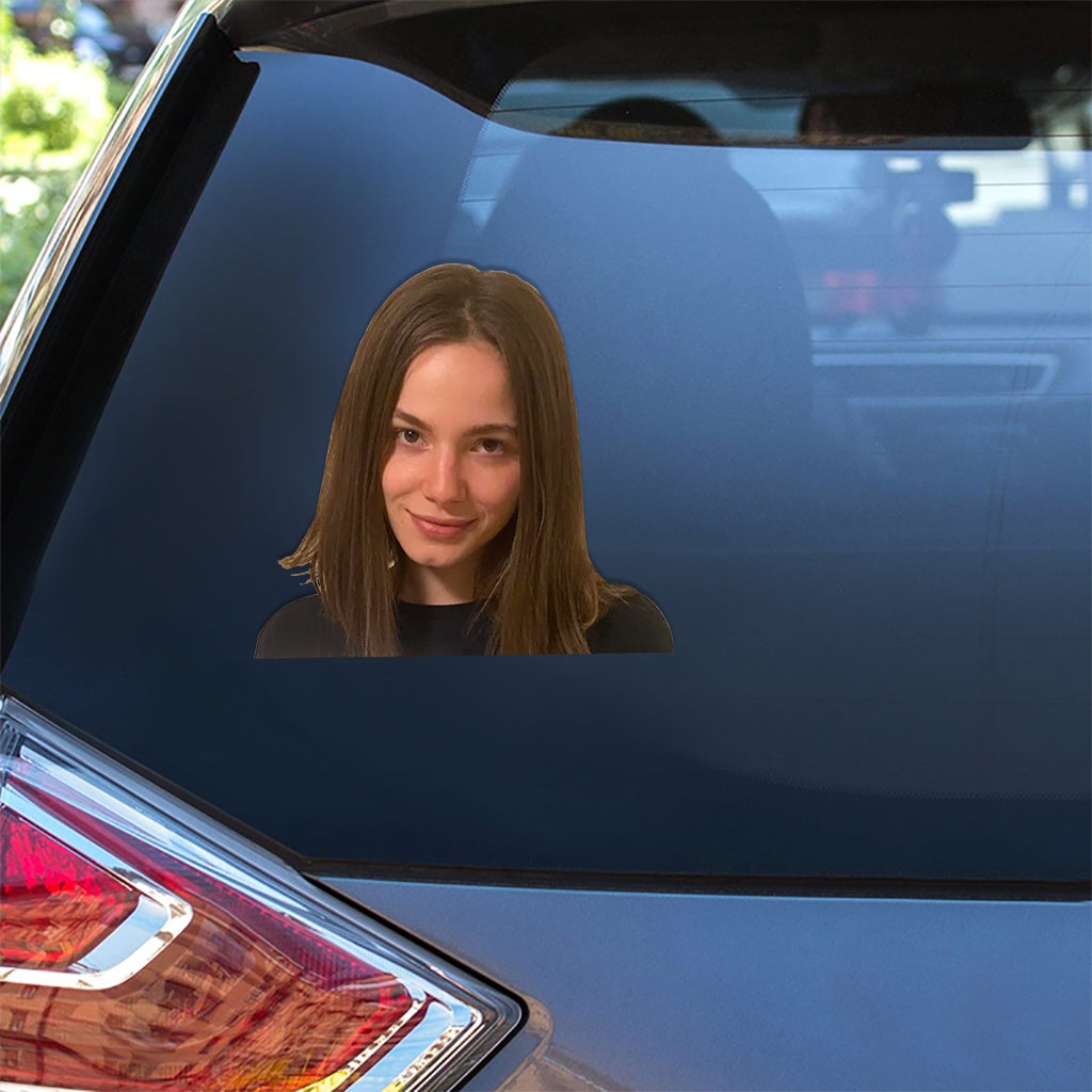 I Have A Girlfriend Boyfriend Funny Custom Face - Personalized Couple Decal Full