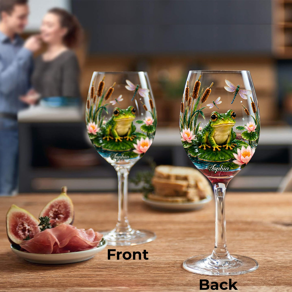 Every Sip Feels Closer To Nature - Personalized Frog Wine Glass With Long Stem