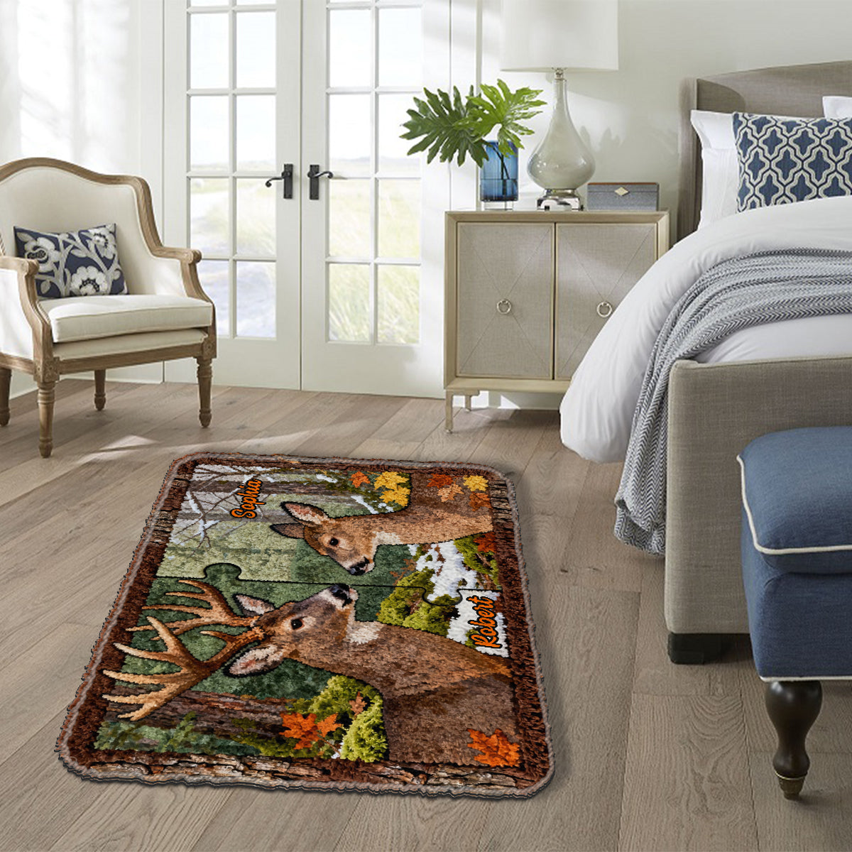 Perfect Gift For Couple - Personalized Hunting Non-Slip Tufted Rug