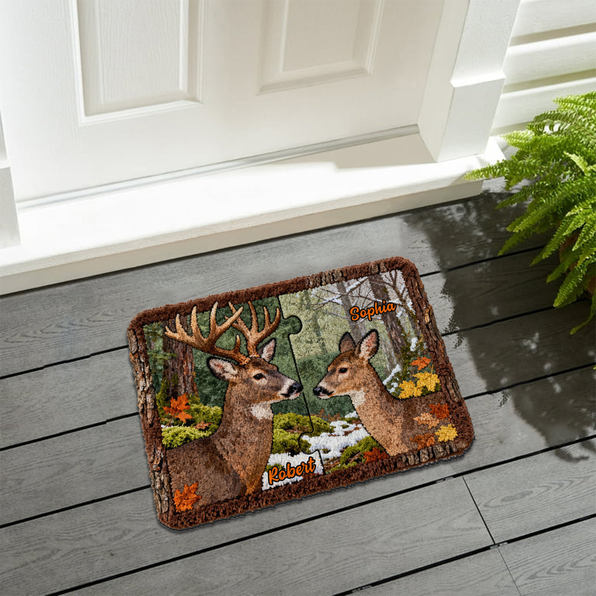 Perfect Gift For Couple - Personalized Hunting Non-Slip Tufted Rug