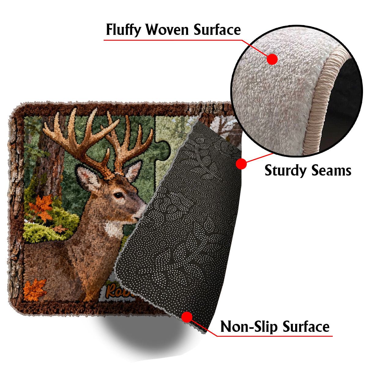 Perfect Gift For Couple - Personalized Hunting Non-Slip Tufted Rug