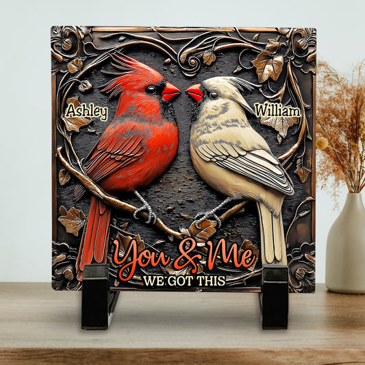We Got This - Personalized Couple Square Shaped Stone