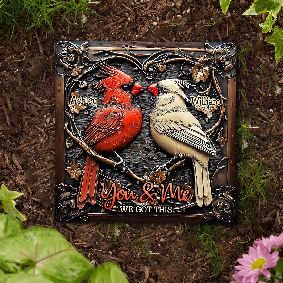 We Got This - Personalized Couple Square Shaped Stone