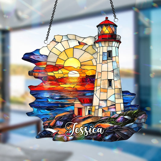 Ocean Radiance - Personalized Sea Lover Window Hanging Suncatcher Ornament