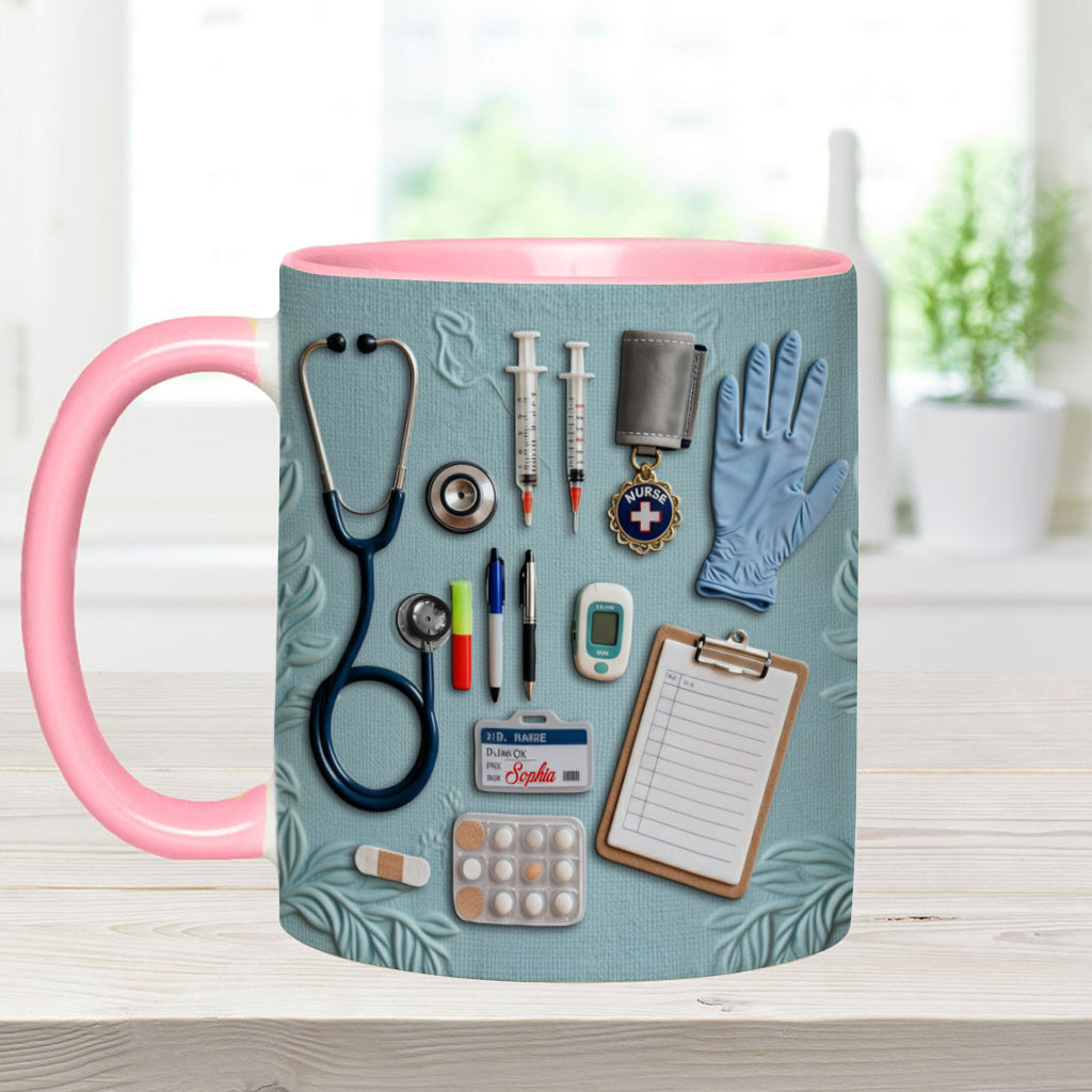 Nurse Life - Personalized Nurse Accent Mug