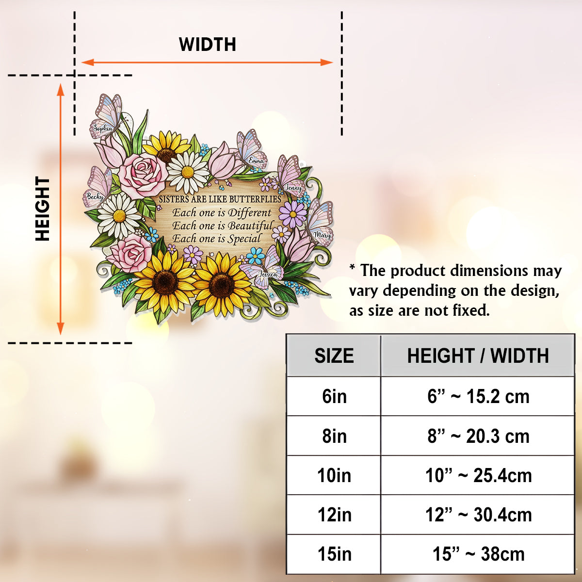 Sisters Are Like Butterflies - Personalized Sister Window Hanging Suncatcher Ornament