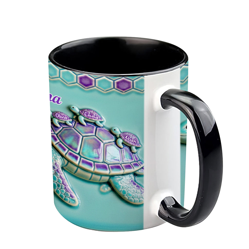 Mug personnalisé « Mamie Tortue » pour maman/grand-mère - Cadeau pour mamie