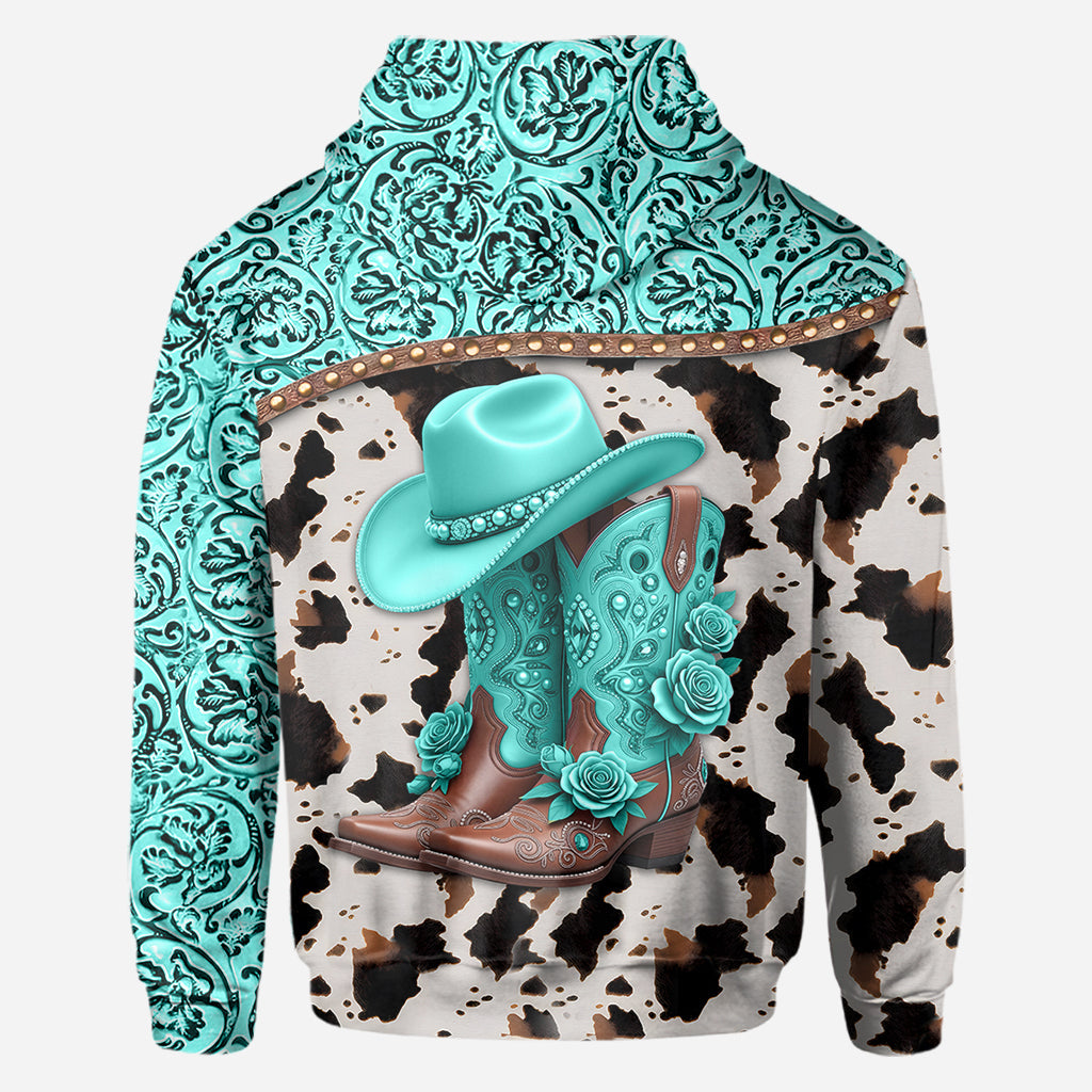 Western-Cowgirl-Stiefel - Personalisiertes Cowgirl-Shirt