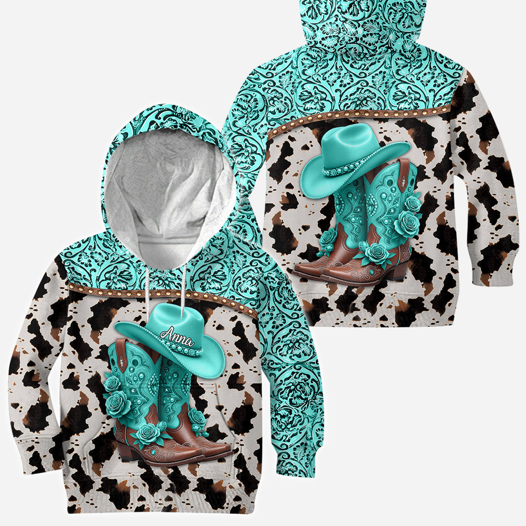Western-Cowgirl-Stiefel - Personalisiertes Cowgirl-Shirt