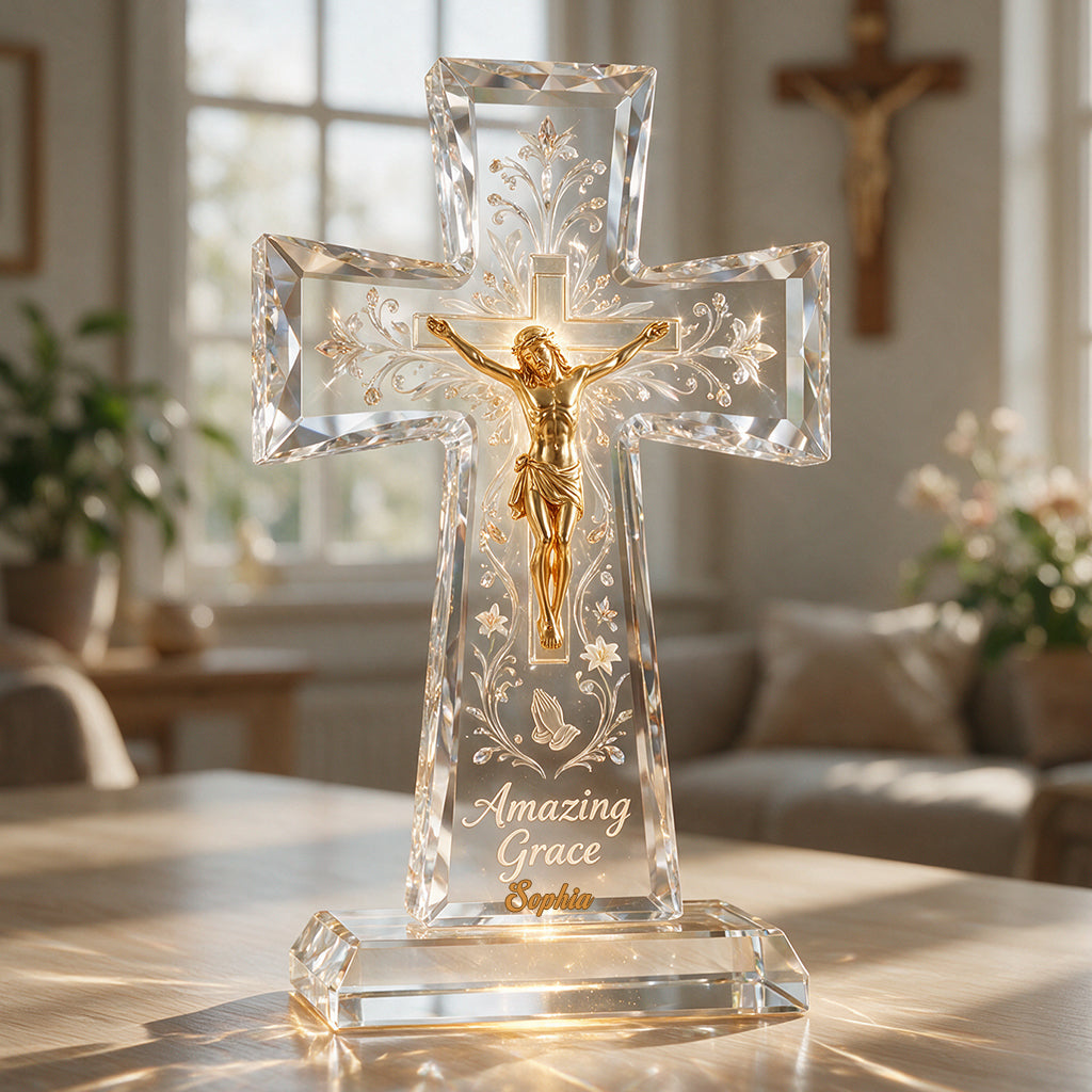 Amazing Grace - Personalized Christian 2-Side Printed Acrylic Plaque