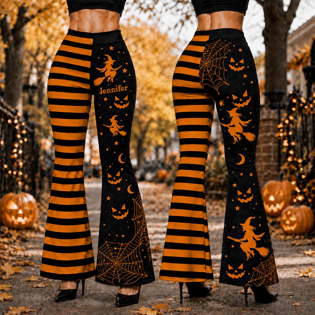 Halloween Gift - Personalized Witch Flare Pants
