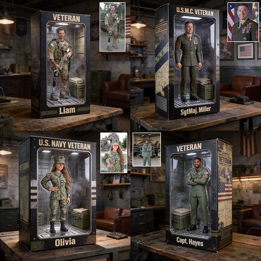 Militärhelden-Box - Personalisierte Veteranen-Acrylplakette