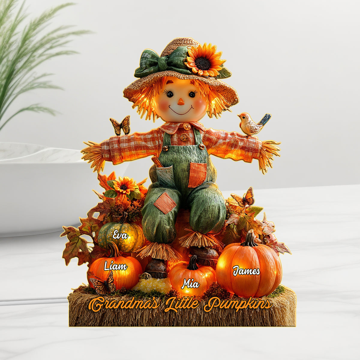 Grandma's Little Pumpkins - Personalized Grandma Acrylic LED Night Light