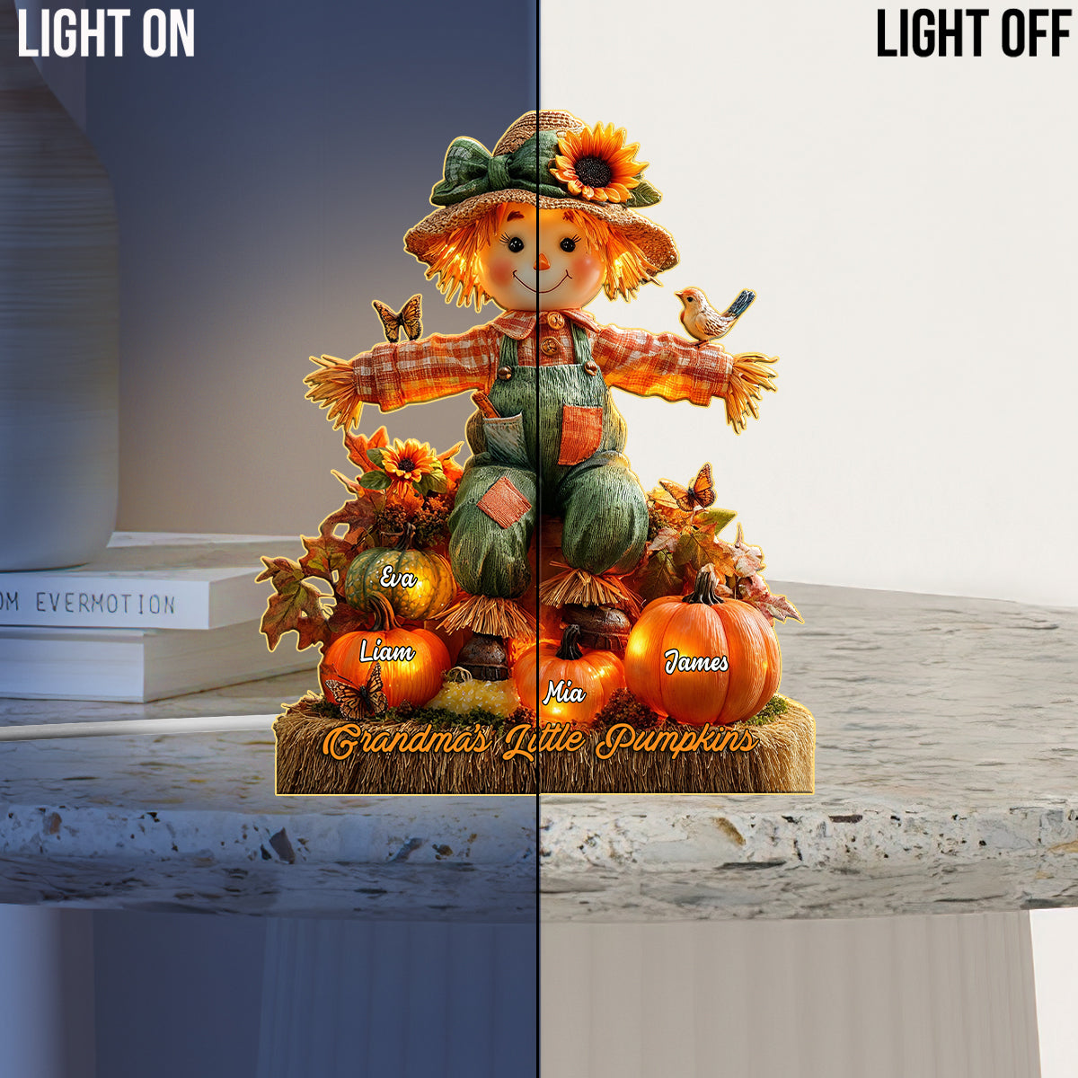 Grandma's Little Pumpkins - Personalized Grandma Acrylic LED Night Light