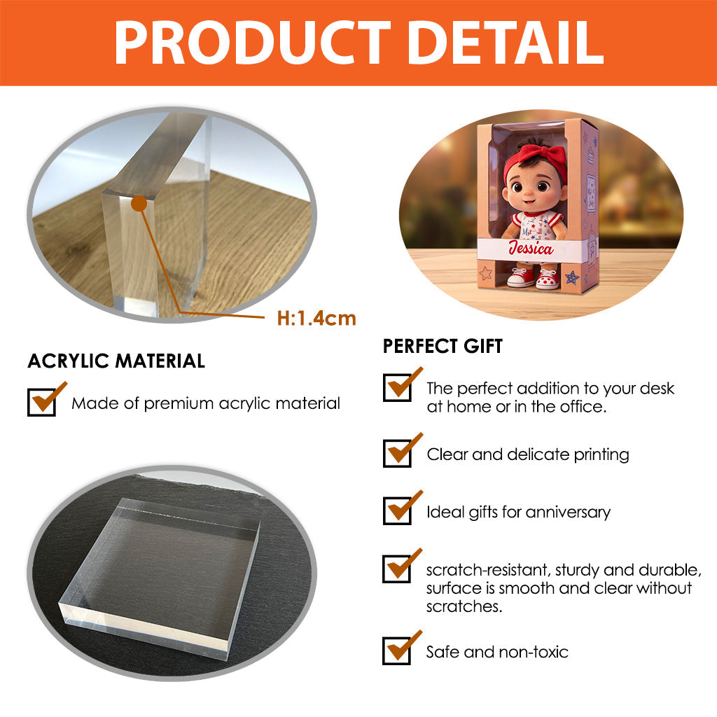 I Love You Baby - Personalized Kid Custom Shaped Acrylic Plaque