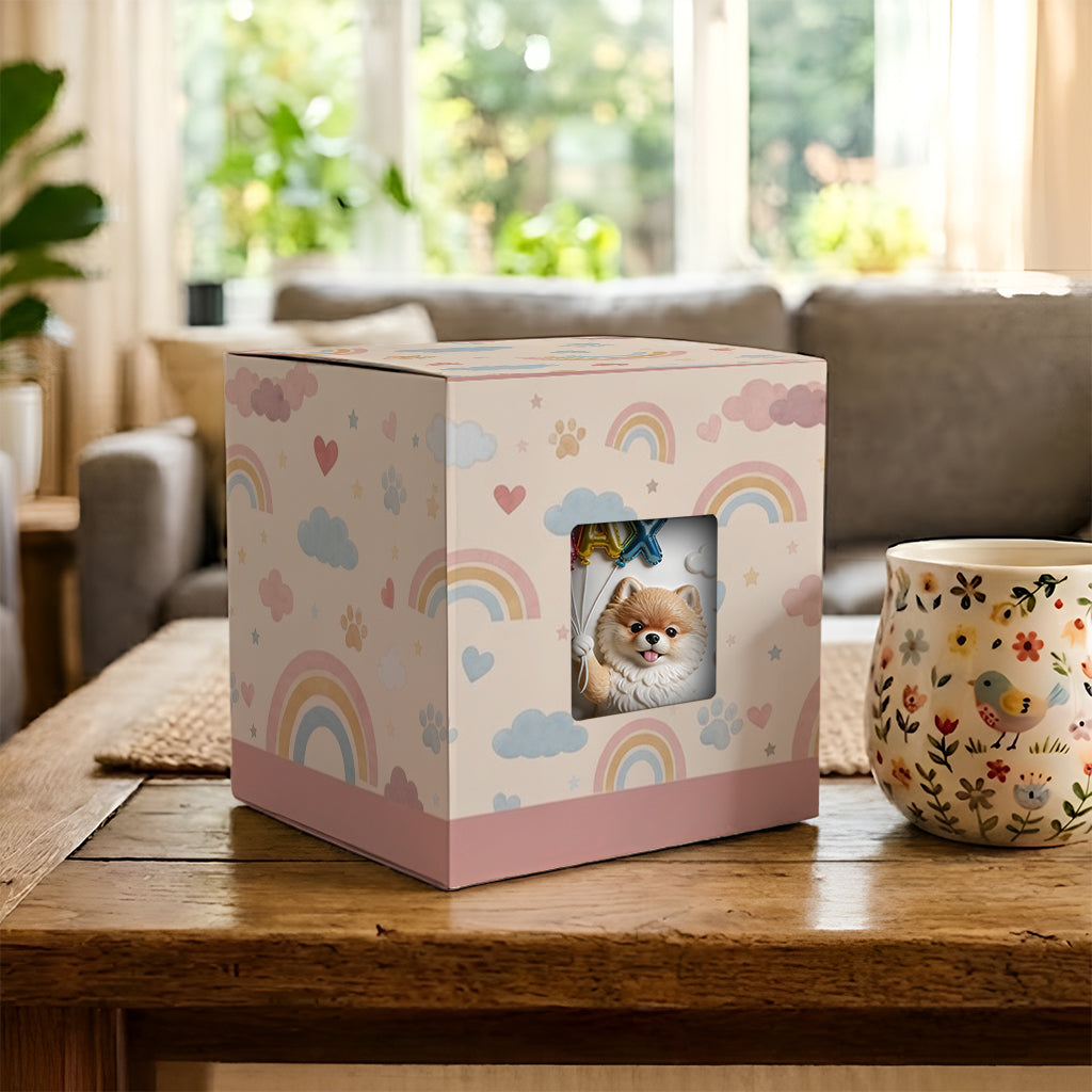 Ballon de Nom Personnalisé pour Animal - Tasse Accent Personnalisée avec Boîte Cadeau