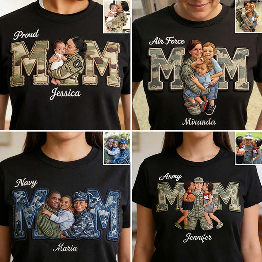 Proud Military Mom - Personalized Mother T-shirt And Hoodie