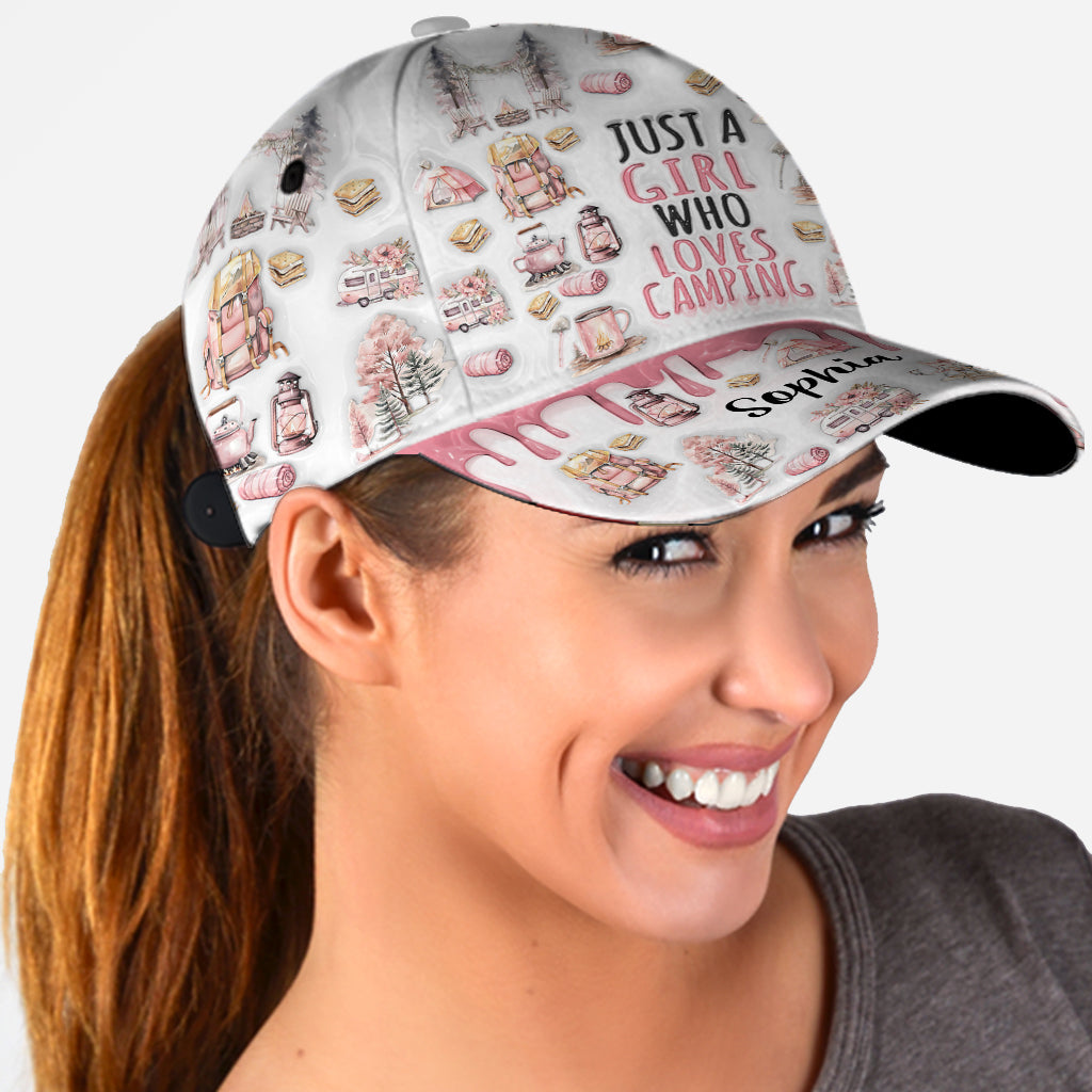 Just A Girl Who Loves Camping - Personalized Camping Classic Cap