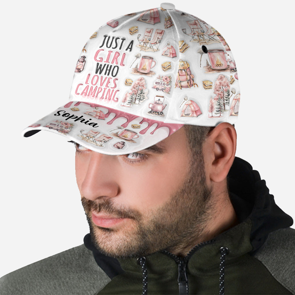 Just A Girl Who Loves Camping - Personalized Camping Classic Cap