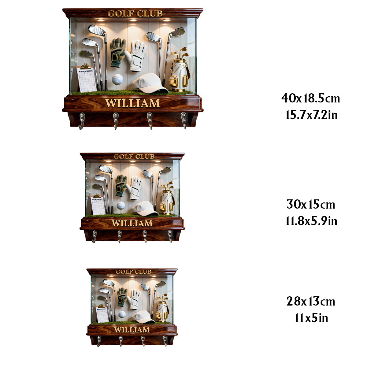 Club de golf - Support suspendu personnalisé pour clubs de golf