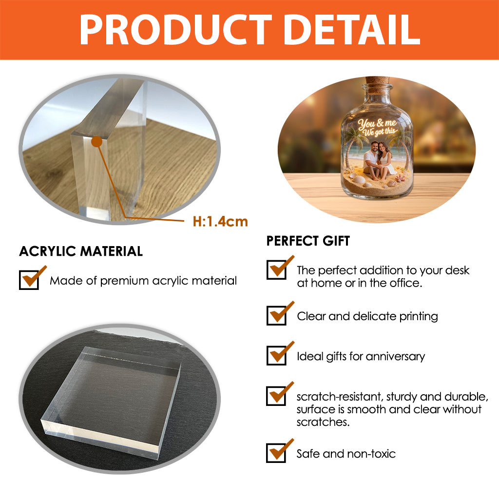 Custom Any Photo - Personalized Couple Custom Shaped Acrylic Plaque