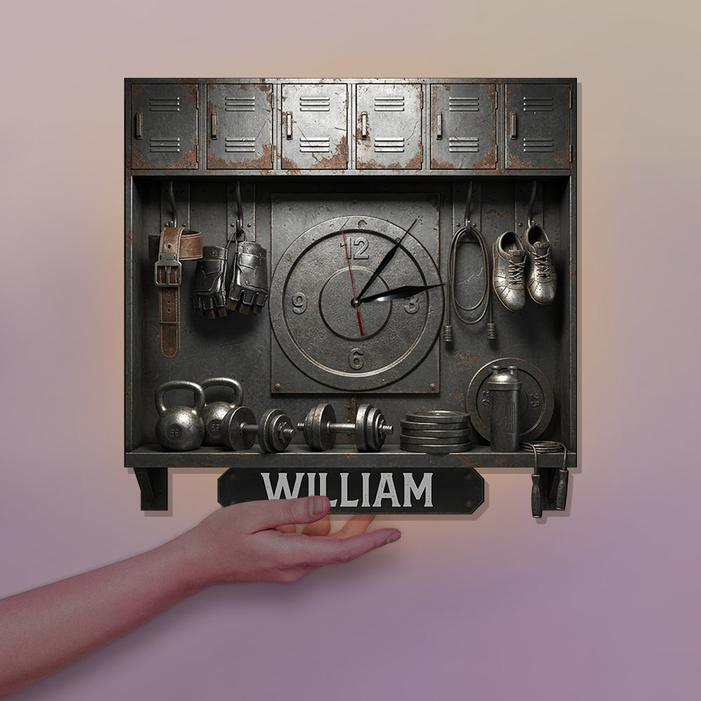 Ohne Fleiß kein Preis – Personalisierte Fitness-LED-Wanduhr