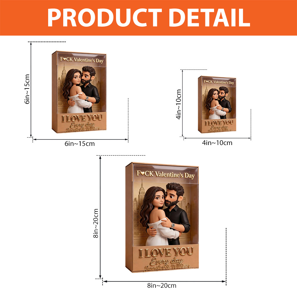 I Love You Every Day - Personalized Couple Custom Shaped Acrylic Plaque