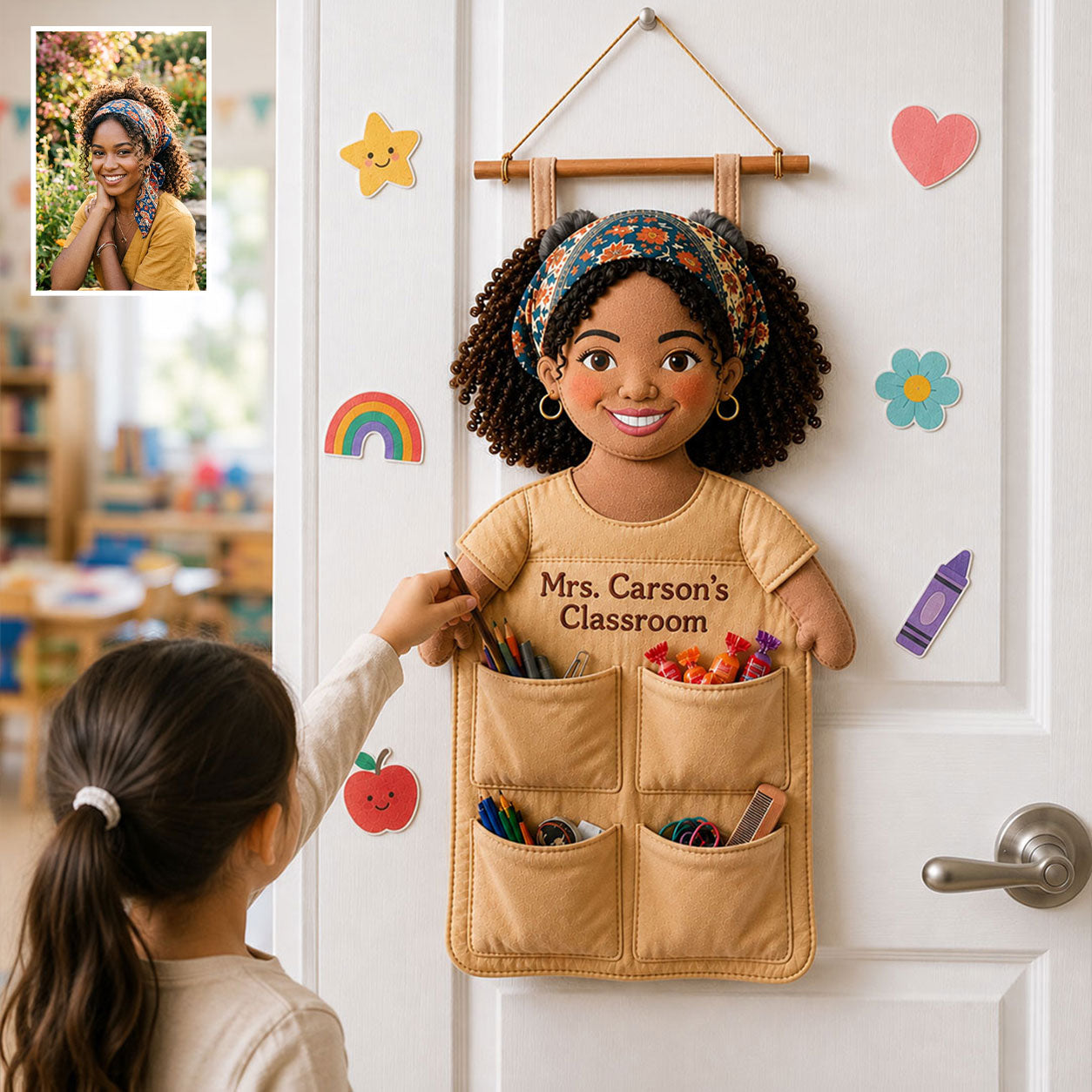 Teacher’s Little Helper - Personalized Teacher Hanging Organizer