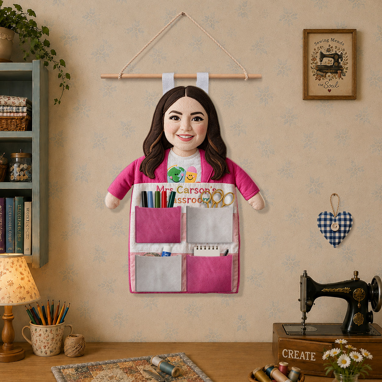 Teacher’s Little Helper - Personalized Teacher Hanging Organizer