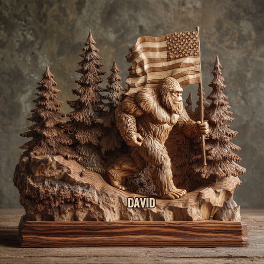 Ich glaube – Personalisierte Wanderplakette aus Holz in individueller Form