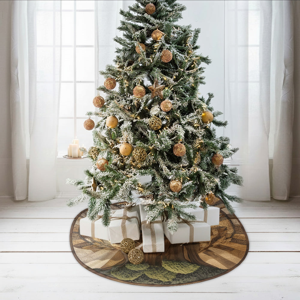 You & Me - Personalized Hunting Shaped Tree Skirt