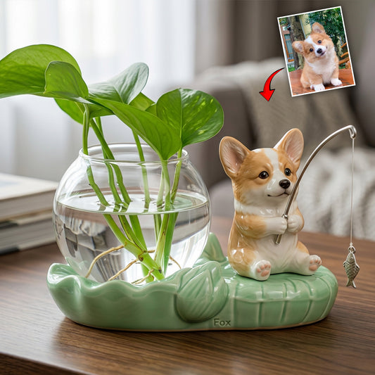 Joli Pot de Pêche - Pot Acrylique Personnalisé pour Chat