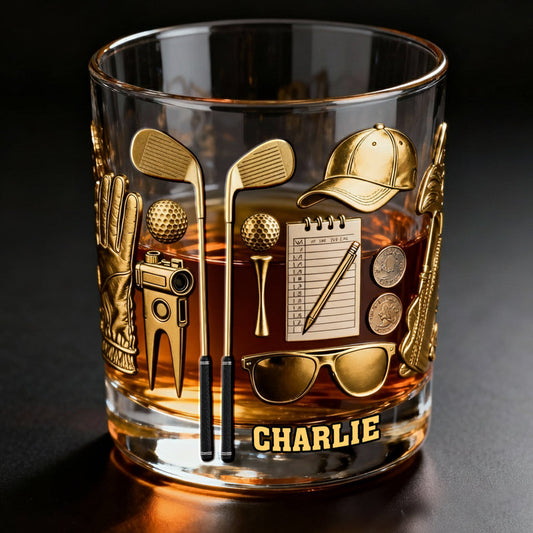 Live Love Golf - Personalized Golf Whiskey Decanter Set