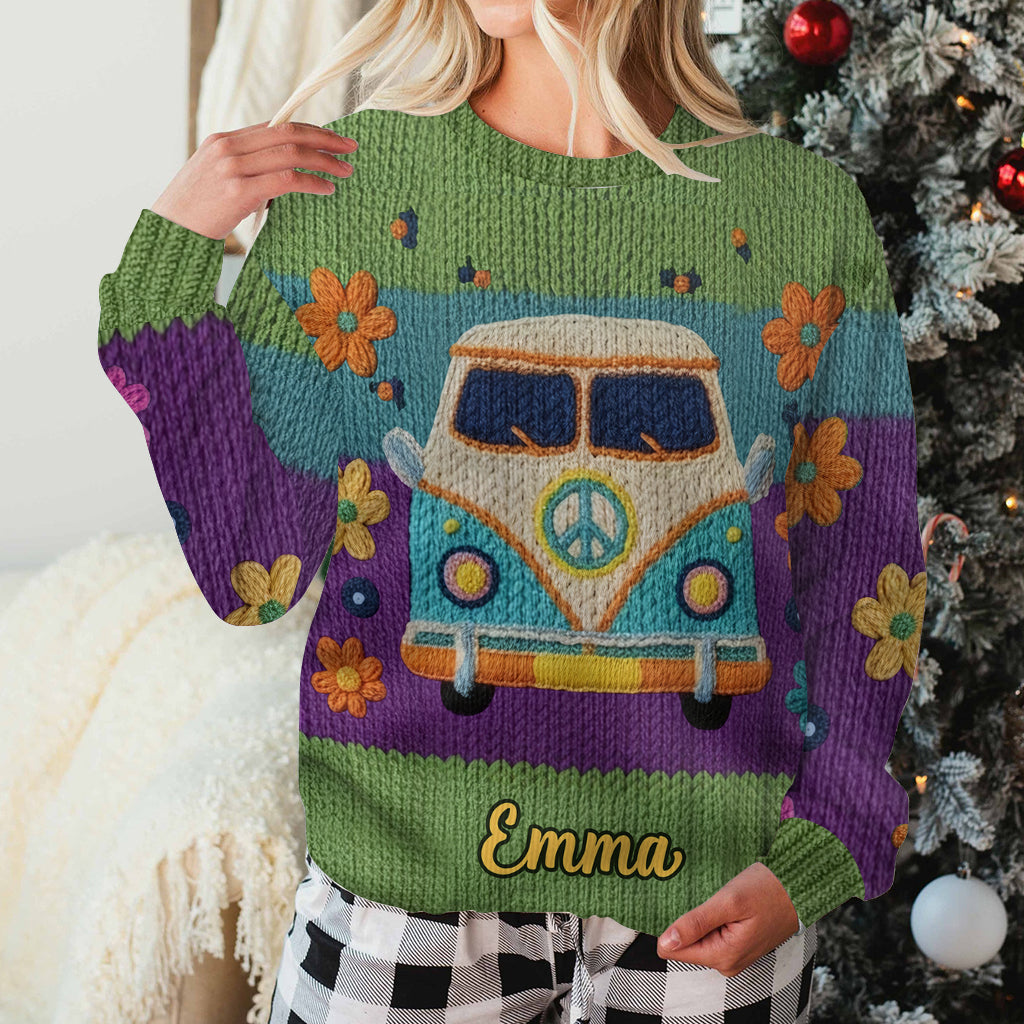 Hippie Souls - Personalized Hippie Ugly Sweater