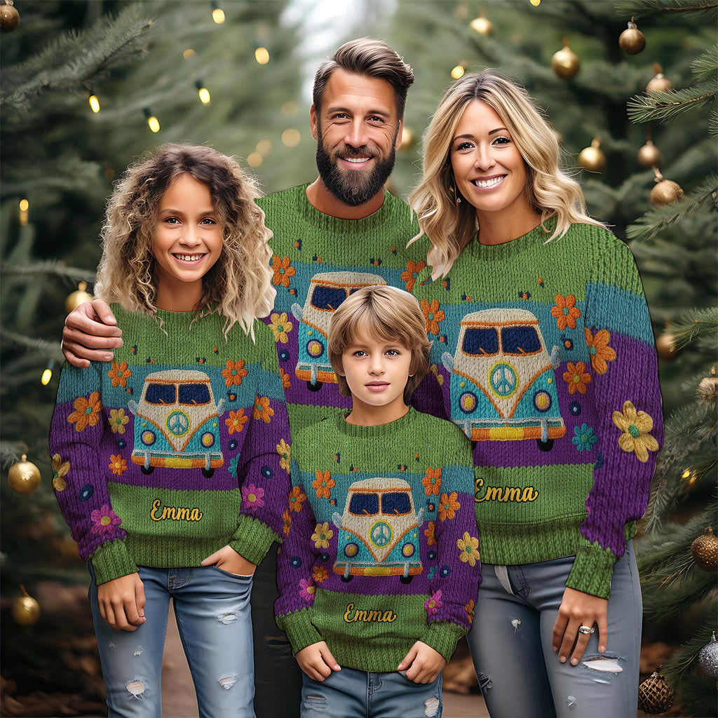 Hippie Souls - Personalized Hippie Ugly Sweater