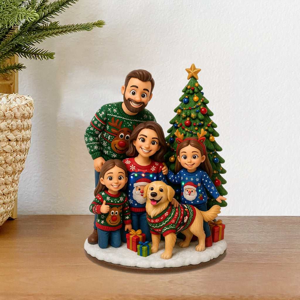 Merry Christmas Any Photo - Personalized Family Custom Shaped Acrylic Plaque