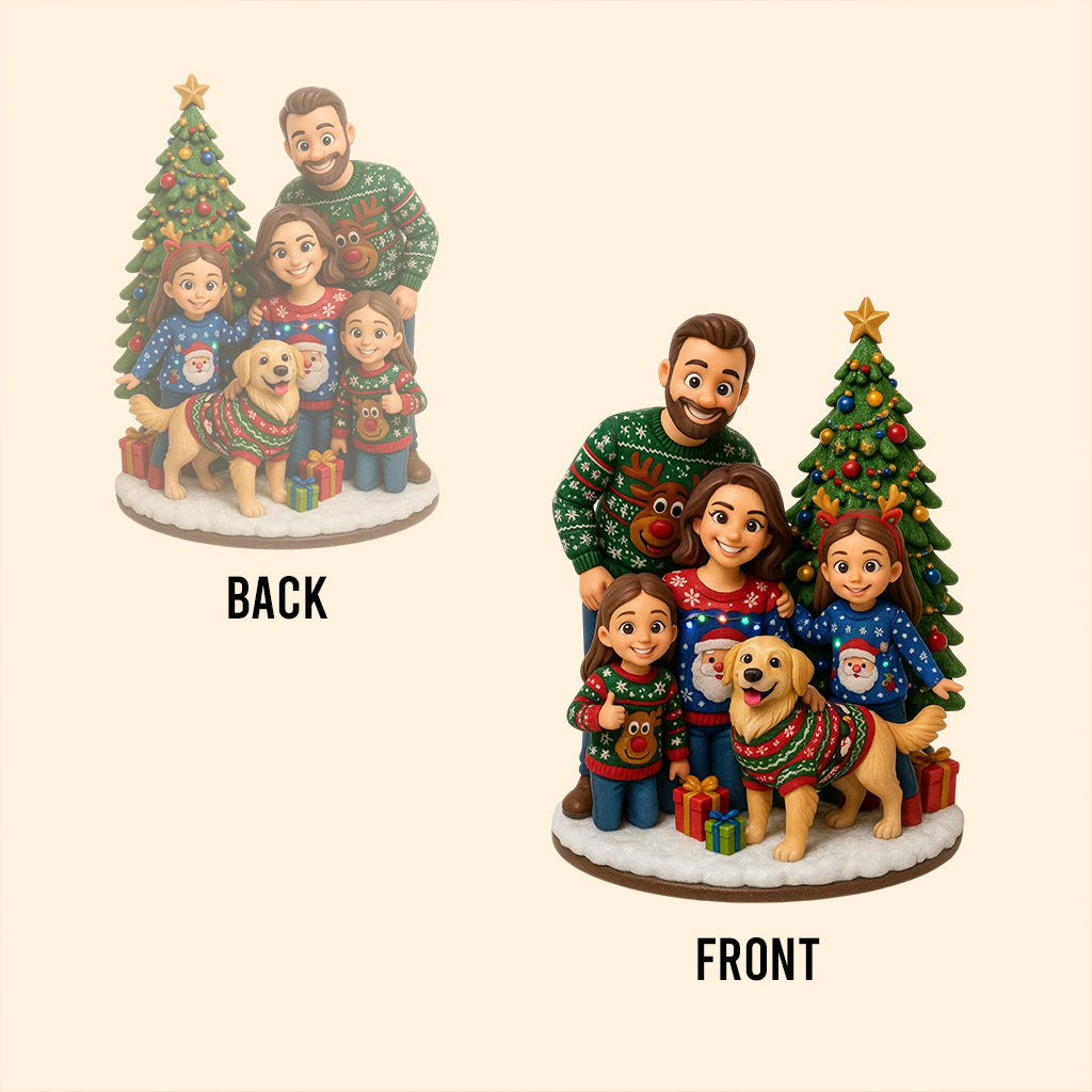 Merry Christmas Any Photo - Personalized Family Custom Shaped Acrylic Plaque