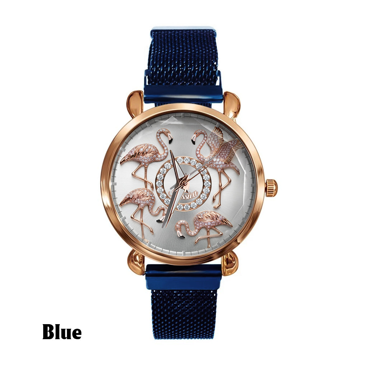 Flamingos lieben – Personalisierte Flamingo-Damenhanduhr 